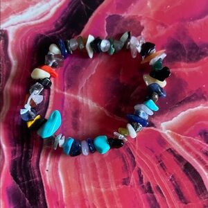 Multicolor Gemstone Chip Bracelet